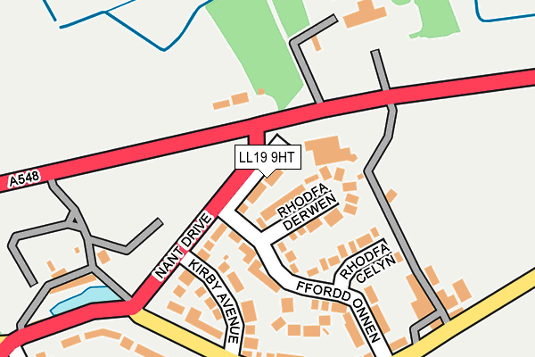 LL19 9HT map - OS OpenMap – Local (Ordnance Survey)