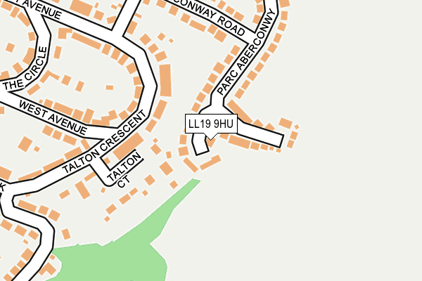 LL19 9HU map - OS OpenMap – Local (Ordnance Survey)