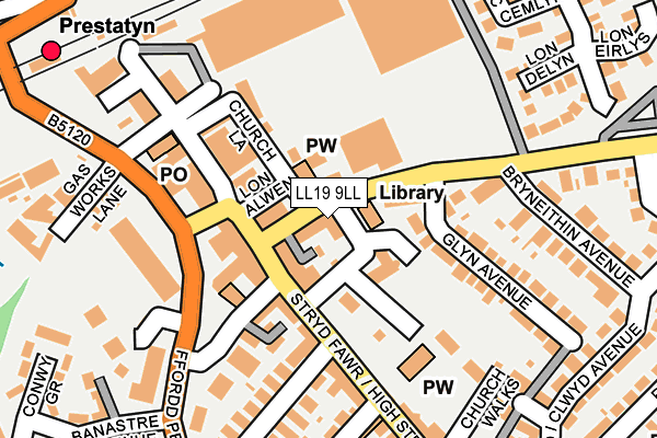 LL19 9LL map - OS OpenMap – Local (Ordnance Survey)