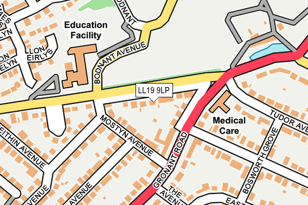 LL19 9LP map - OS OpenMap – Local (Ordnance Survey)