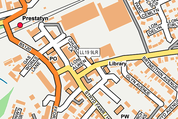 LL19 9LR map - OS OpenMap – Local (Ordnance Survey)