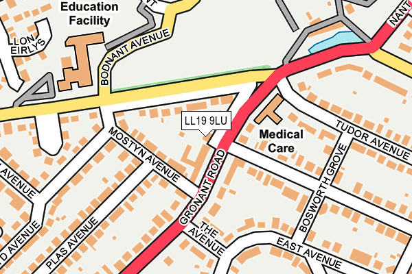 LL19 9LU map - OS OpenMap – Local (Ordnance Survey)