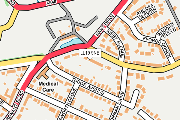 LL19 9NE map - OS OpenMap – Local (Ordnance Survey)