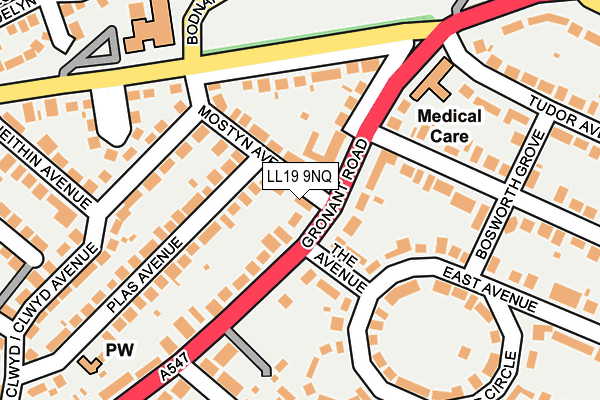 LL19 9NQ map - OS OpenMap – Local (Ordnance Survey)