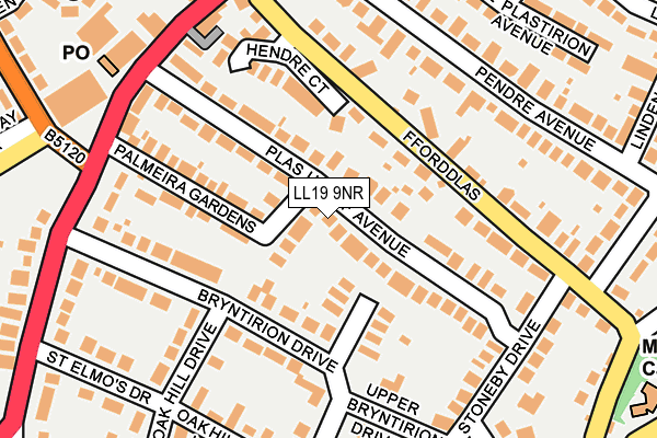 LL19 9NR map - OS OpenMap – Local (Ordnance Survey)