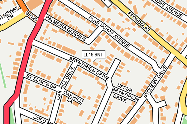 LL19 9NT map - OS OpenMap – Local (Ordnance Survey)