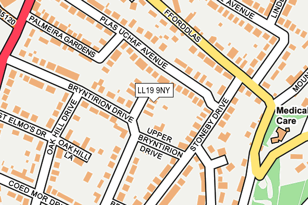 LL19 9NY map - OS OpenMap – Local (Ordnance Survey)