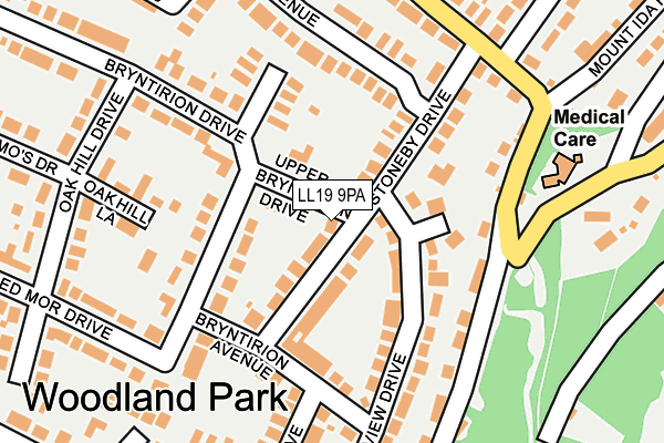 LL19 9PA map - OS OpenMap – Local (Ordnance Survey)