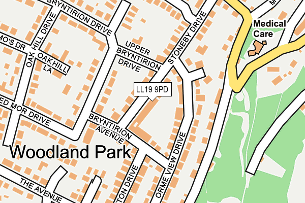 LL19 9PD map - OS OpenMap – Local (Ordnance Survey)