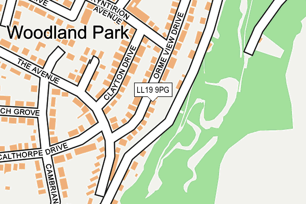 LL19 9PG map - OS OpenMap – Local (Ordnance Survey)