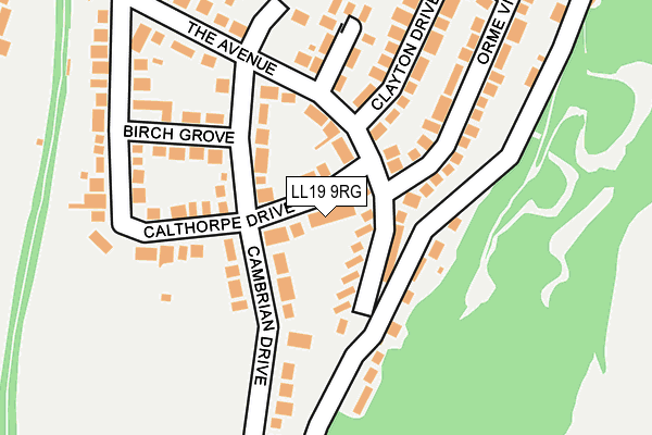 LL19 9RG map - OS OpenMap – Local (Ordnance Survey)