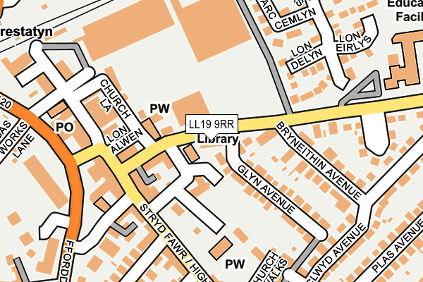 LL19 9RR map - OS OpenMap – Local (Ordnance Survey)