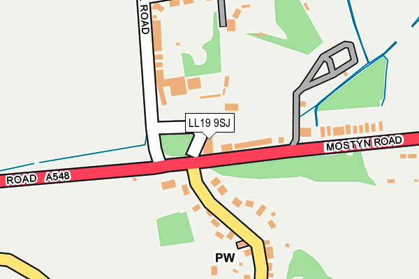 LL19 9SJ map - OS OpenMap – Local (Ordnance Survey)