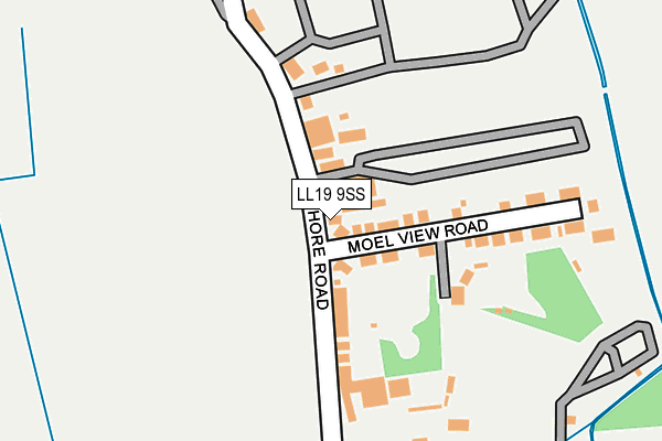 LL19 9SS map - OS OpenMap – Local (Ordnance Survey)
