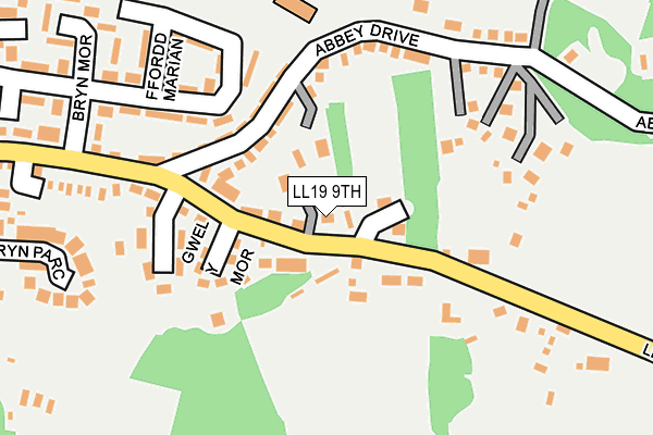 LL19 9TH map - OS OpenMap – Local (Ordnance Survey)