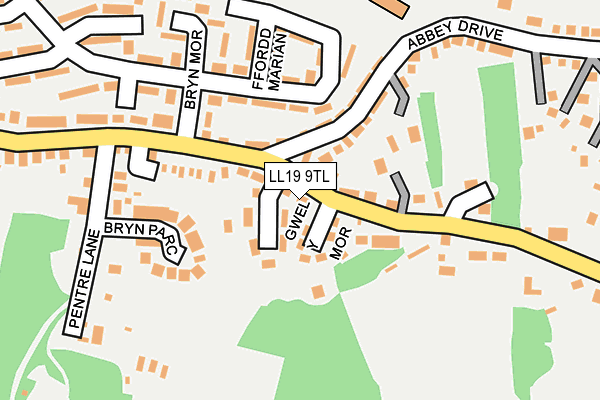 LL19 9TL map - OS OpenMap – Local (Ordnance Survey)