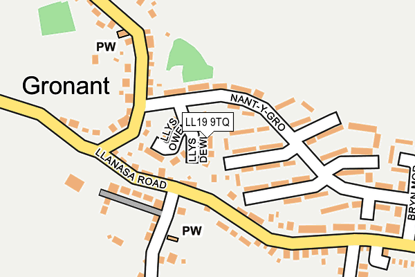 LL19 9TQ map - OS OpenMap – Local (Ordnance Survey)