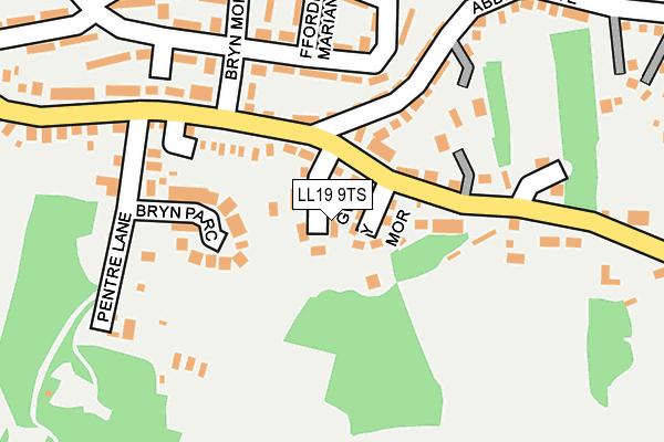 LL19 9TS map - OS OpenMap – Local (Ordnance Survey)