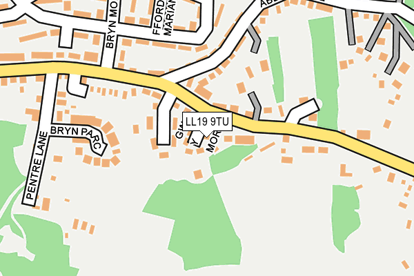 LL19 9TU map - OS OpenMap – Local (Ordnance Survey)