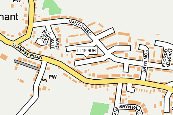 LL19 9UH map - OS OpenMap – Local (Ordnance Survey)