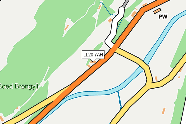 LL20 7AH map - OS OpenMap – Local (Ordnance Survey)