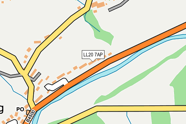 LL20 7AP map - OS OpenMap – Local (Ordnance Survey)