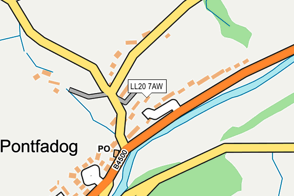 LL20 7AW map - OS OpenMap – Local (Ordnance Survey)