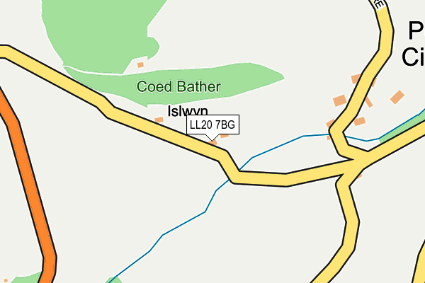 LL20 7BG map - OS OpenMap – Local (Ordnance Survey)