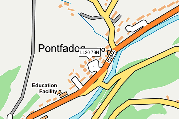 LL20 7BN map - OS OpenMap – Local (Ordnance Survey)