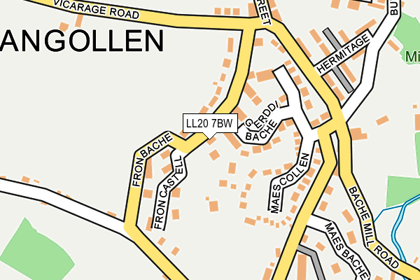 LL20 7BW map - OS OpenMap – Local (Ordnance Survey)