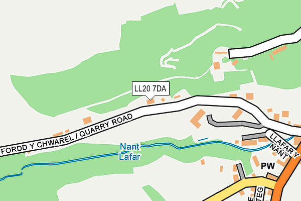 LL20 7DA map - OS OpenMap – Local (Ordnance Survey)