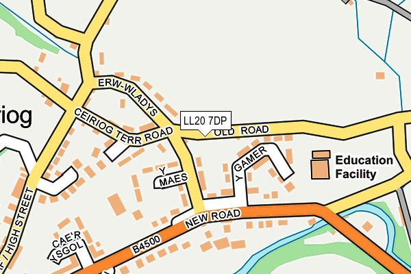 LL20 7DP map - OS OpenMap – Local (Ordnance Survey)