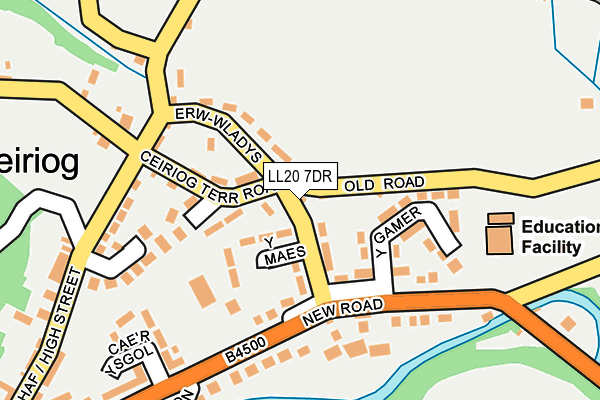 LL20 7DR map - OS OpenMap – Local (Ordnance Survey)