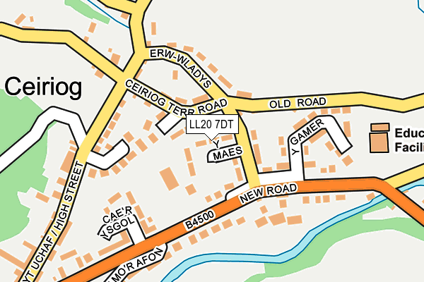 LL20 7DT map - OS OpenMap – Local (Ordnance Survey)