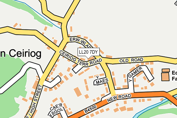 LL20 7DY map - OS OpenMap – Local (Ordnance Survey)