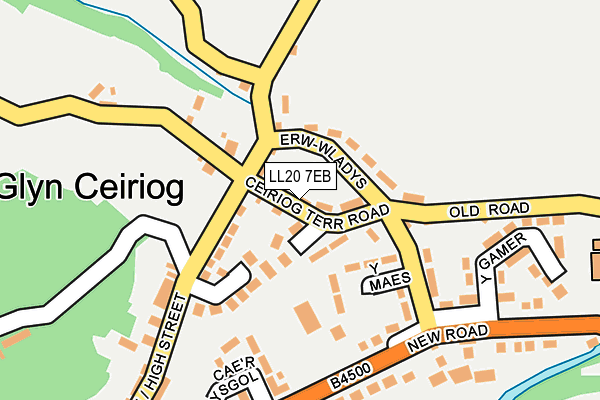 LL20 7EB map - OS OpenMap – Local (Ordnance Survey)
