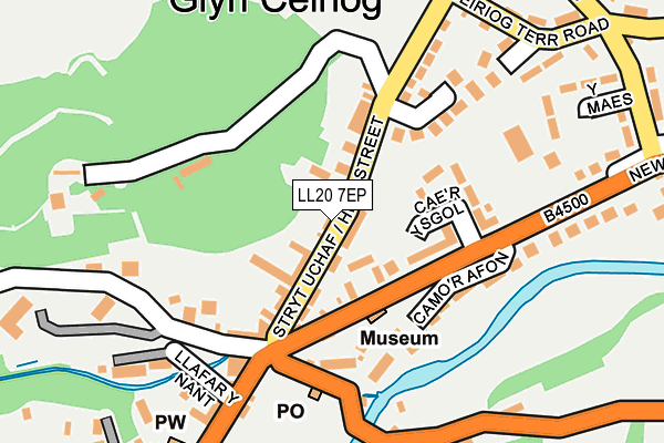 LL20 7EP map - OS OpenMap – Local (Ordnance Survey)