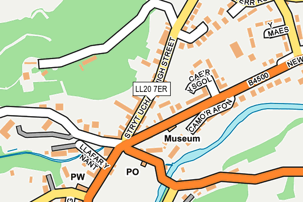 LL20 7ER map - OS OpenMap – Local (Ordnance Survey)