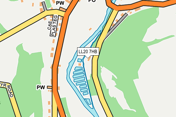 LL20 7HB map - OS OpenMap – Local (Ordnance Survey)