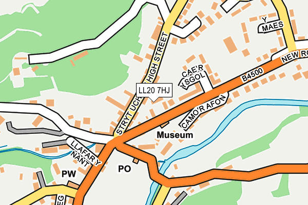 LL20 7HJ map - OS OpenMap – Local (Ordnance Survey)