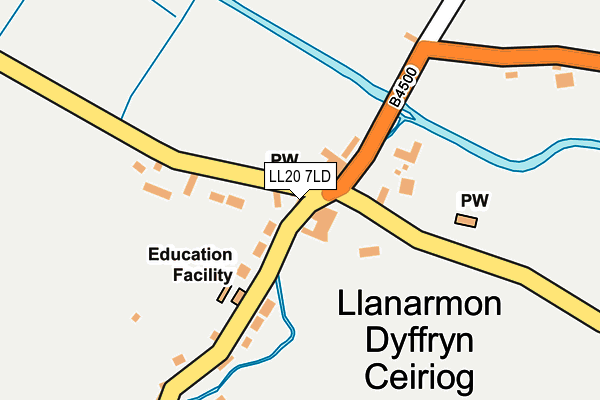 LL20 7LD map - OS OpenMap – Local (Ordnance Survey)