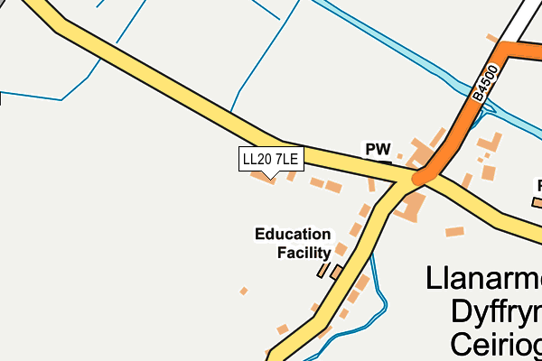 LL20 7LE map - OS OpenMap – Local (Ordnance Survey)