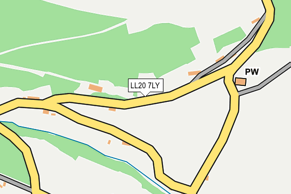 LL20 7LY map - OS OpenMap – Local (Ordnance Survey)