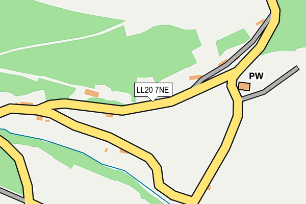 LL20 7NE map - OS OpenMap – Local (Ordnance Survey)