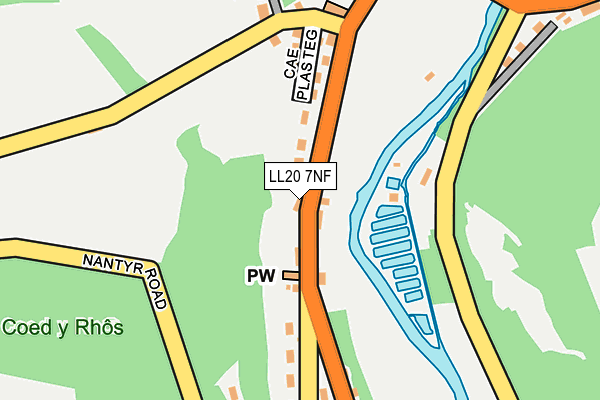 LL20 7NF map - OS OpenMap – Local (Ordnance Survey)