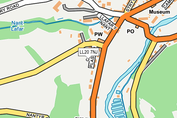 LL20 7NJ map - OS OpenMap – Local (Ordnance Survey)