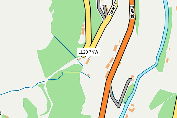 LL20 7NW map - OS OpenMap – Local (Ordnance Survey)