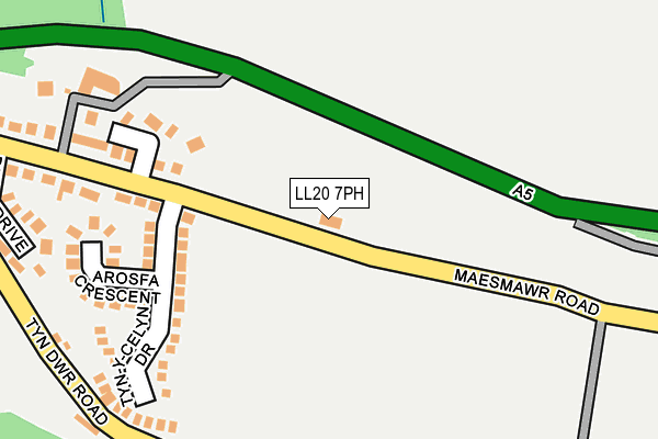 LL20 7PH map - OS OpenMap – Local (Ordnance Survey)