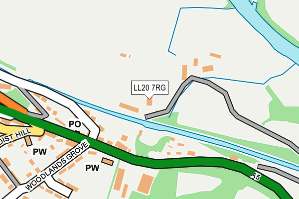 LL20 7RG map - OS OpenMap – Local (Ordnance Survey)