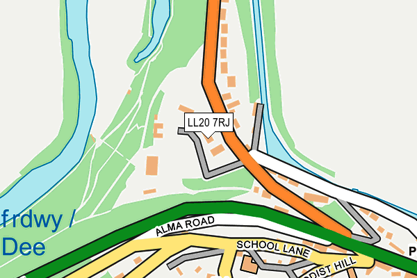 LL20 7RJ map - OS OpenMap – Local (Ordnance Survey)